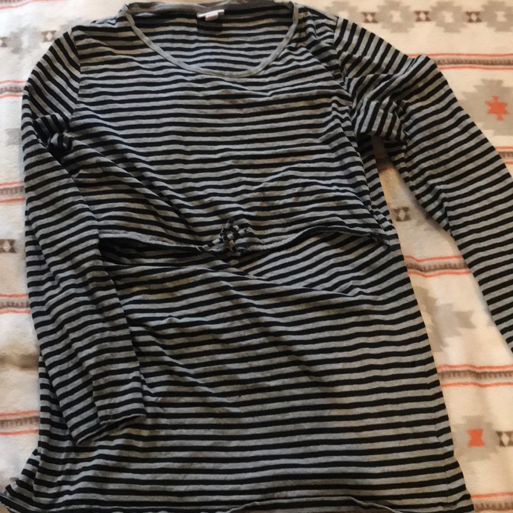 Boob Design Striped Nursing Top Large